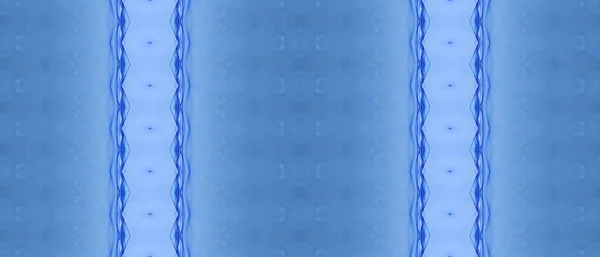 Escova Tribal Sky Tinta Batik Azul Impressão Zig Zag Tingida — Fotografia de Stock