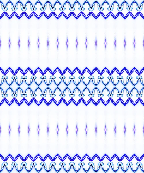 死んだバティックZig Zag ライト バティック エスニック インク ブラシ 青のグラデーションストライプ エスニック パターン — ストック写真
