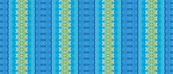 Blue Dye Aquarell Grüner Stammespinsel Grüne Ethnische Batik Blaue Ethnische — Stockfoto