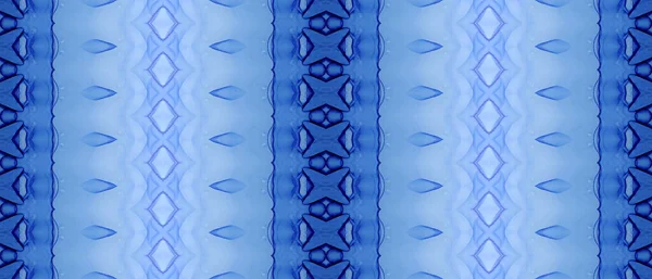 Sky Ink Aquarell Vorhanden Hell Gefärbte Farbe Ethnische Textilbatik Blue — Stockfoto
