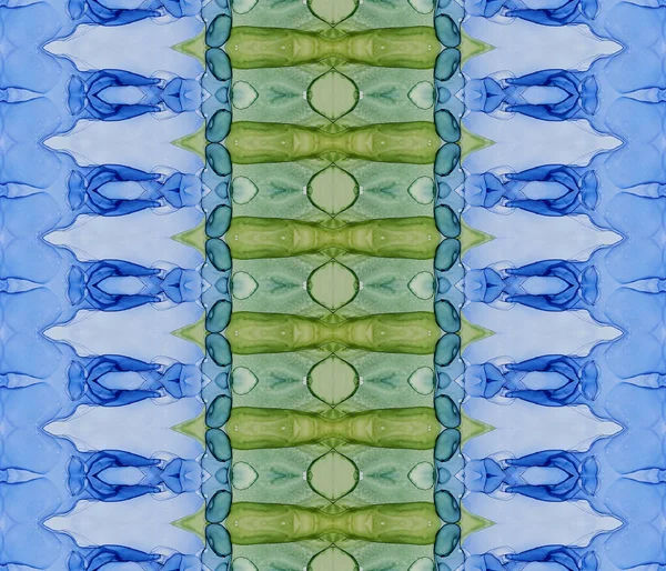 Tinta Batik Verde Tintura Gravata Étnica Azul Tinta Sea Dye — Fotografia de Stock