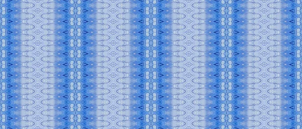 蓝色的民族墨水 轻部落印刷 Ink Batik族人 蓝色波希米亚图案 布鲁什 巴蒂克部落天空墨水摘要 族裔Tie Dye Paint — 图库照片