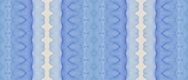 Patrón Azul Batik Cepillo Textil Tribal Cepillo Tinta Étnica Tinta — Foto de Stock