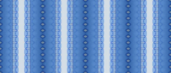 Etnikai Festék Ecset Tengeri Törzsi Batik Etnikai Textil Kefe Kék — Stock Fotó