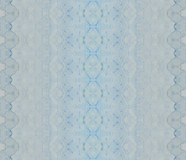 Inchiostro Blue Batik Spazzola Tribale Zig Zag Sky Ink Acquerello — Foto Stock