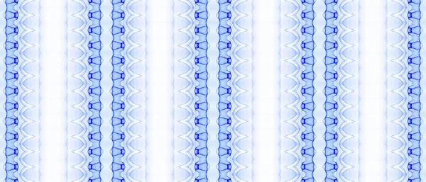 Tribal Stripe Batik Corante Boêmio Azul Etnia Print Abstract Tinta — Fotografia de Stock