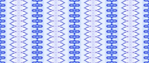 Sea Tribal Pinsel Vorhanden Gefärbtes Batikmuster Blue Bohemian Textile Gefärbte — Stockfoto