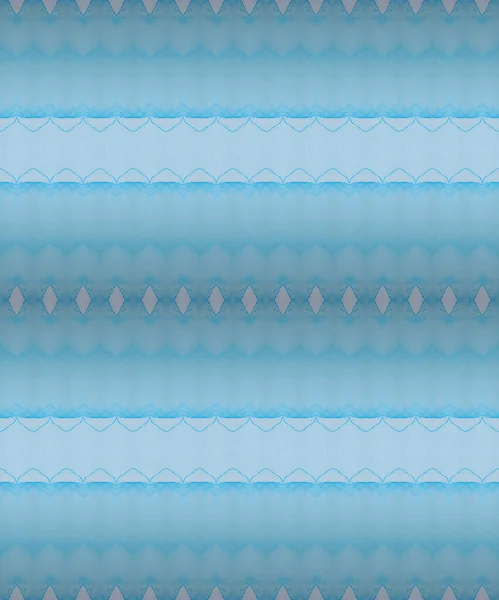 明るい民族バティック ライトストライプブルーエスニックインク スカイ インクの略 部族Zig Zag Brush 青グラデーションパターン トライバル インク — ストック写真