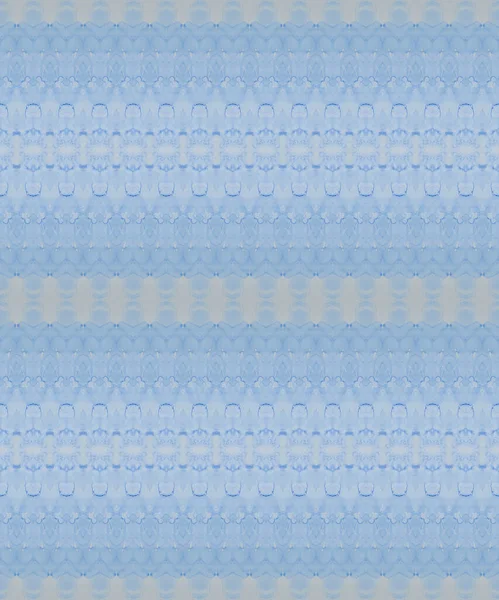 青の抽象画 青のグラデーションストライプ 民族インクバティック 青のバティック インク 死んだテクスチャプリント 部族印刷Zig Zag 明るいZigzag民族パターンバティック スカイ部族ブラシ — ストック写真