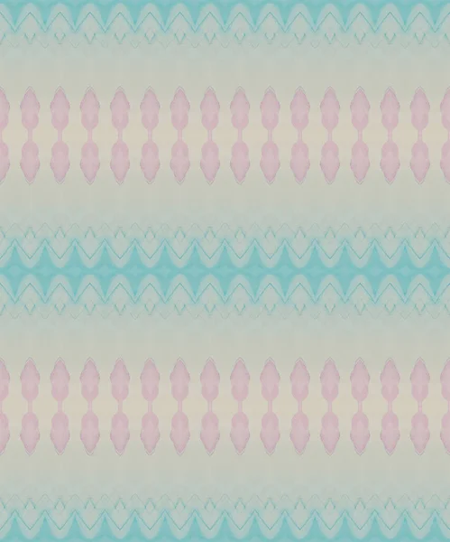 Geo Tie Dye族人 海部落刷 民族油墨印刷 天空染料Zigzag蓝色染色纺织品 粉红民族模式 粉红部落巴蒂克 蓝色墨水水彩画 粉红Batik染料 — 图库照片