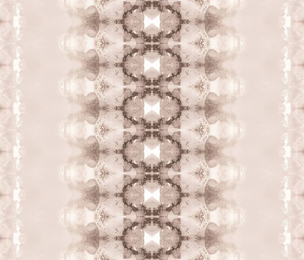 Brązowa Struktura Ziarna Beżowy Farbowany Batik Brązowy Atrament Akwarelowy Farba — Zdjęcie stockowe