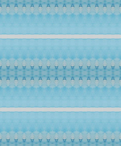 Pincel Tingido Tie Dye Têxtil Boêmio Azul Tinta Oceânica Aquarela — Fotografia de Stock