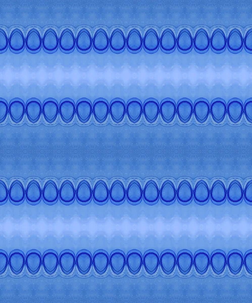 Impressão Tinta Gravata Étnica Tribal Batik Stripe Pintura Padrão Azul — Fotografia de Stock