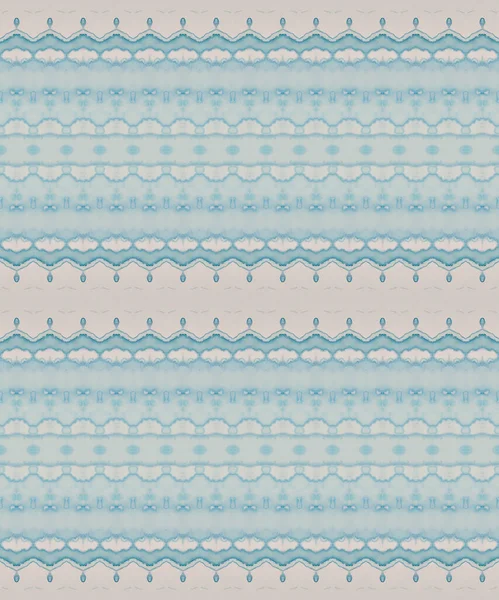 Ethnische Batikmuster Blue Repeat Print Gefärbte Krawattenfärberbürste Blaue Batik Tinte — Stockfoto