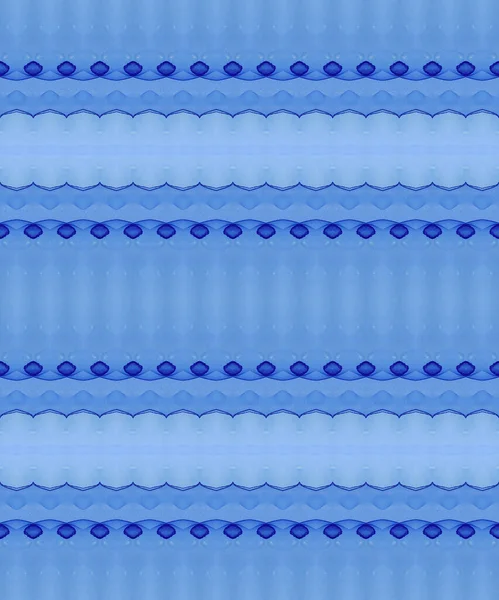 Zigzag Blue Batik Ink 지그자그 브라시 Ethnic Brush Tie Dye — 스톡 사진