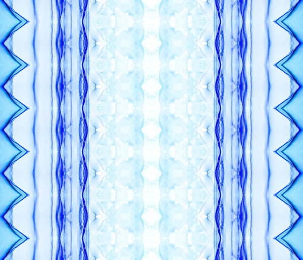 Blue Gradient Textile Синій Батік Інк Затонуле Світло Етнічний Зіґ — стокове фото