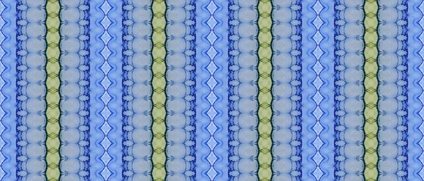 Pincel Tribal Azul Verde Tinta Batik Azul Pintura Textura Verde — Fotografia de Stock