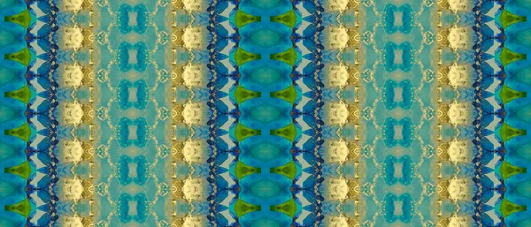 Blauwe Geverfde Streep Blauw Gradiënt Textiel Bruine Hand Textuur Groene — Stockfoto