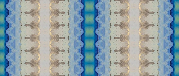 Acid Batik Ink Gold Texture Brush Blue Grain Print Acid — Stock Photo, Image