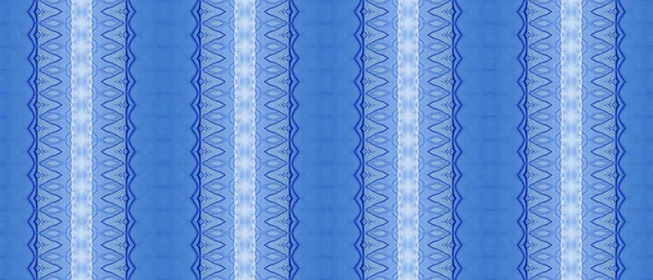 Encre Ethnique Bleue Textile Bleu Bohême Aquarelle Sky Ink Brosse — Photo