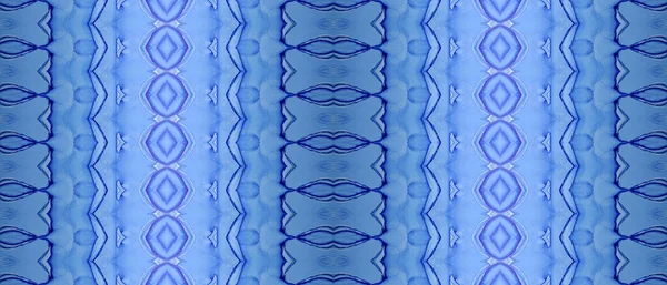 明るい染めのプリント ブルー ボヘミアン ブルー エスニック インク 死んだブラシパターン ライトインク水彩 部族のバティックペイント ブルーアブストラクトプリント — ストック写真