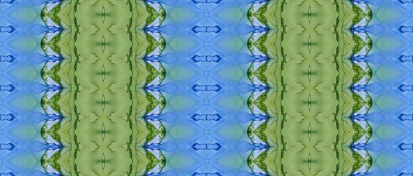 Green Blue Dyed Batik Textura Verde Imprimir Blue Tribal Batik — Fotografia de Stock