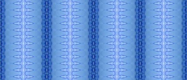 Pincel Étnico Brilhante Padrão Tribal Batik Pincel Étnico Abstrato Blue — Fotografia de Stock