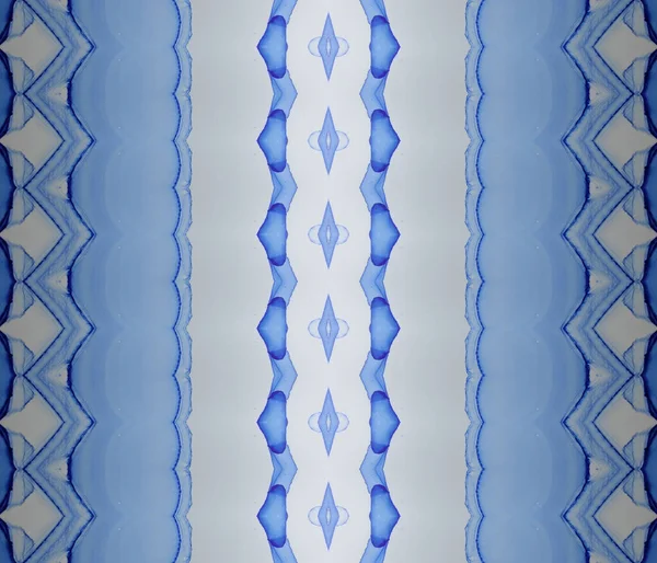 Pintura Tribal Tie Dye Tribal Ink Batik Textil Bohemio Azul — Foto de Stock