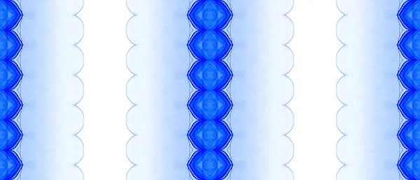 Impressão Têxtil Tingida Batik Batik Étnico Padrão Boêmio Azul Tinta — Fotografia de Stock
