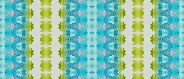 Acid Grain Print Pink Dyed Zig Zag Blue Batik Dye — Stock Photo, Image