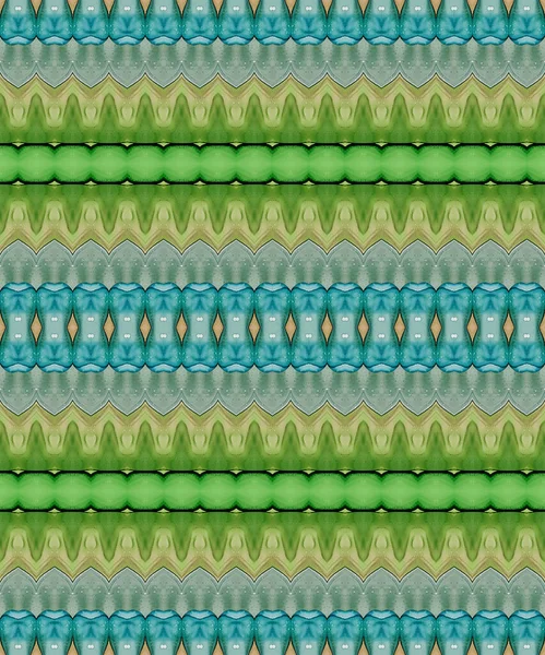Μπλε Μπατίκ Ντάι Μπλε Μελάνι Αφηρημένη Πράσινο Φυλετικό Μοτίβο Εκτύπωση — Φωτογραφία Αρχείου