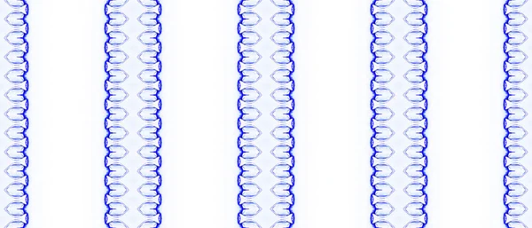 Farba Zig Zag Niebiański Odcisk Niebieski Wzór Batik Jasny Atrament — Zdjęcie stockowe