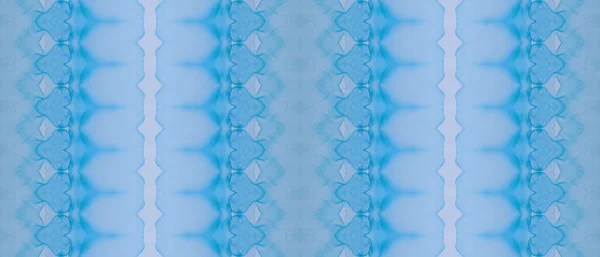 Pincel Tinta Étnica Tinta Batik Azul Tinta Brilhante Aquarela Tribal — Fotografia de Stock