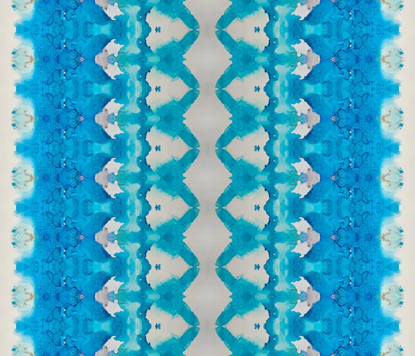 Texture Teinte Marron Colorant Ethnique Doré Modèle Bleu Batik Brosse — Photo