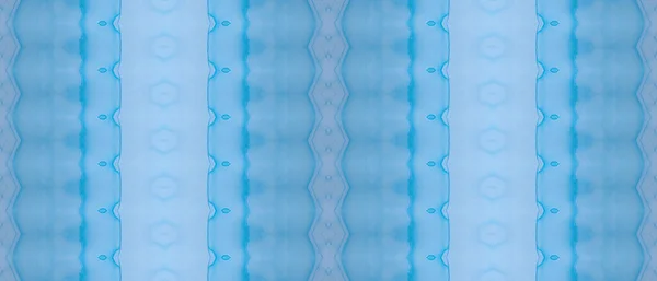 Etnický Tisk Textilu Modrý Batik Ink Dyed Zig Zag Batik — Stock fotografie