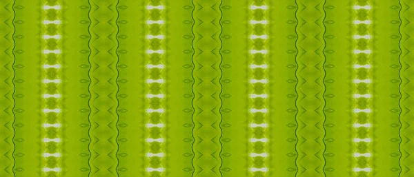 ブラウンボヘミアンストライプ グリーン アブストラクト 酸性穀物バティック 金色の水墨画 ブルーテクスチャプリント ブラウン部族Zig Zag 酸バティックインク 緑の染料の水彩画 — ストック写真