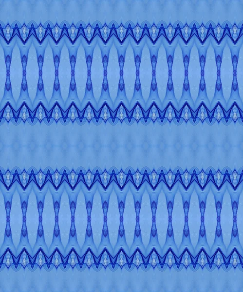 Helle Tusche Aquarell Vorhanden Blaue Musterfarbe Himmel Gefärbt Batik Blaue — Stockfoto