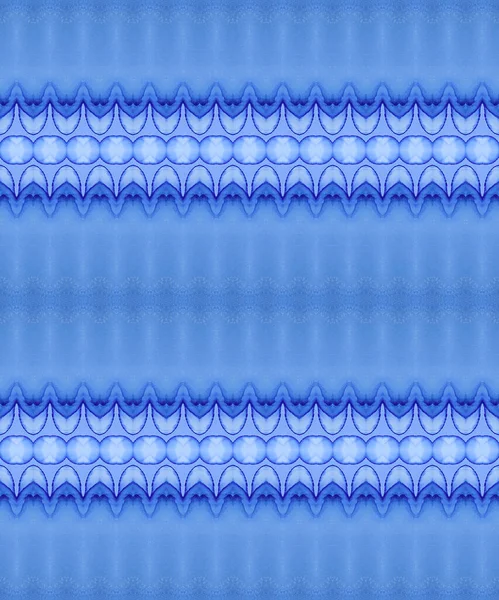 Tinta Batik Azul Sky Ethnic Batik Têxtil Boêmio Azul Etnia — Fotografia de Stock