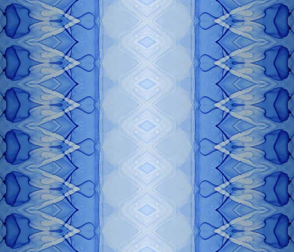 Blue Bohemian Abstract Ethnic Pattern Batik Blue Batik Ink Ethnic — Stock Photo, Image