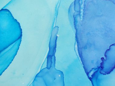 Mavi Alkol Mürekkebi Mermeri. Deniz Sanatı Boyası. Mavi Mermer Suluboya. Deniz Gradyan Arkaplanı. Mavi Su Rengi Arkaplanı. Beyaz Su Renk Tablosu. Jeodot Zarif Parıltısı. Modern Soyut Resim.