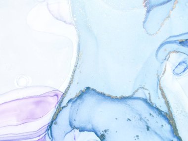 Altın Alkol Mürekkebi Mermeri. Pembe Gradyan Arkaplan. Mavi Mermer Suluboya. Folyo yağlı boya. Beyaz Su Renk Tablosu. Bronz Su Boyası Suluboya. Jeodot Zarif Doku. Modern Soyut Resim.