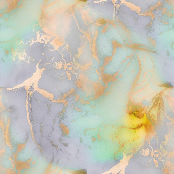 Gold Alkohol Tinte Marmor Vorhanden Gold Gradient Hintergrund Blaue Kunstfarbe — Stockfoto