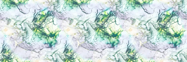 Folia Alcohol Ink Marble Płyn Elegancka Faktura Zielone Marmurowe Tło — Zdjęcie stockowe
