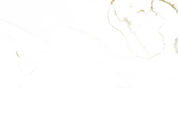 ゴールドアルコールインクグリッター 水の色のキャンバスを箔 ホワイト グラウンジの背景 ゴールドアートペイント フルード ラグジュアリー グリッター アルコールインクの背景 明るいグラデーションの背景 — ストック写真