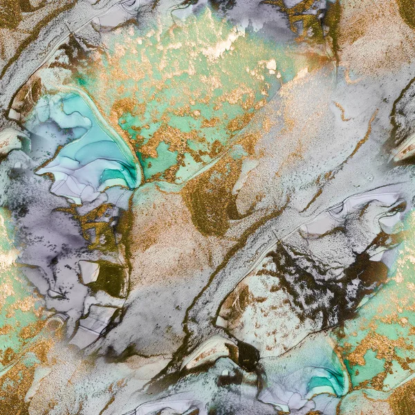 Guldalkoholmarmor Lilac Marble Akvarell Lyx Abstrakt Mall Gul Vatten Färg — Stockfoto