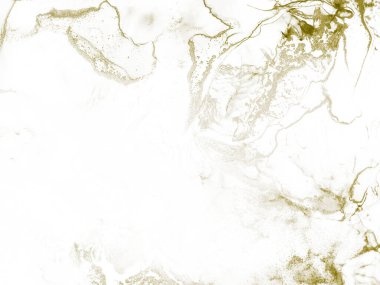 Altın Alkol Mürekkebi Parıltısı. Parlak Soyut Özgeçmiş. Sıvı Lüks Şablon. Su Boyası Arkaplanı. Altın mürekkep boyası. Folyo Su Rengi Tablosu. Beyaz Grunge Arkaplanı. Altın Lüks Altın Şablon.