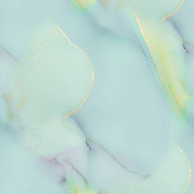Yeşil Su Renkli Mermer. Bronz Alkol Mürekkep Suluboya. Beyaz Alkol Mürekkep Tablosu. Folyo mürekkebi boyası. Lüks, kusursuz şablon. Akıcı, pürüzsüz doku. Mavi Gradyan Suluboya. Altın Mermer Arkaplan.