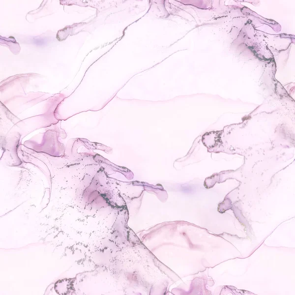 Blå Alkoholmarmor Fluid Elegant Glitter Guldfärgad Akvarell Rosa Vattenfärg Marmor — Stockfoto