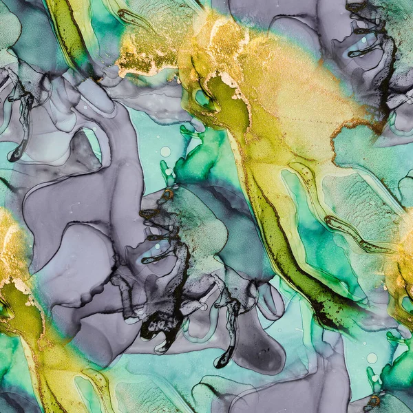 Gold Water Color Marble. Yellow Alcohol Ink Background. Violet Abstract Template Blue Art Paint. Green Marble Background. Lilac Alcohol Ink Canvas. Fluid Green Texture. Gold Oriental Watercolor.