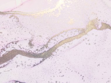 Pembe Alkol Mürekkebi Mermeri. Parlak Sulu Suluboya. Foil Gradyan Arkaplanı. Altın Su Renkli Mermer. Altın Mermer Suluboya. Folyo Sanat Boyası. Jeodot Zarif Doku. Modern Soyut Resim.